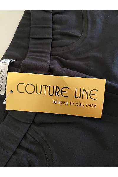 COUTURE LINE Černé dámské kalhoty s lampasem rovné elegantní Vel. DE 38 | COUTURE LINE | obrázek 6