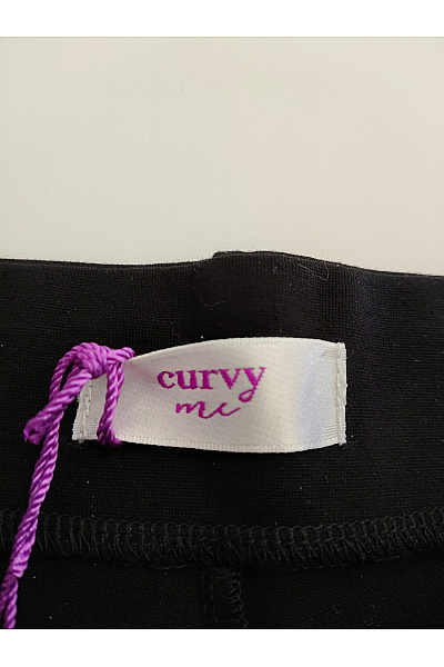 curvy me Černé dámské kalhoty s vysokým pasem a zipem Velikost DE 44 | curvy me | obrázek 5