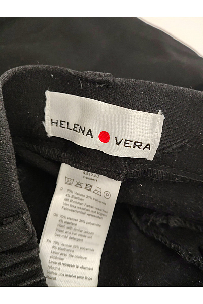 HELENA VERA Černé společenské kalhoty s vysokým pasem Velikost DE 42 | HELENA VERA | obrázek 11