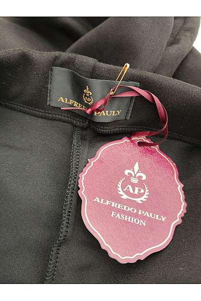 Alfredo Pauly Černé elegantní společenské kalhoty s vysokým pasem Velikost DE 48 | Alfredo Pauly | obrázek 7