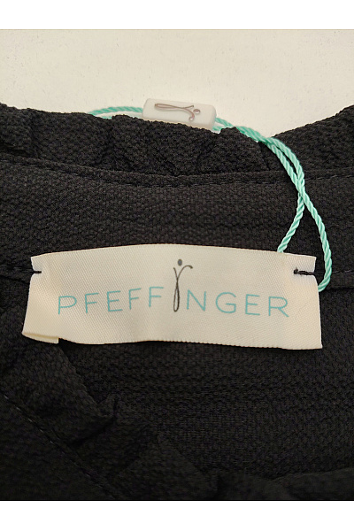 PFEFFINGER Černá elegantní košile se stojáčkem a volánky Vel. DE 44 | PFEFFINGER | obrázek 9
