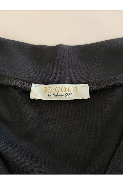 Belinda Gold Černé dámské tričko s dlouhým rukávem oversize basic Velikost EU 36 | Belinda Gold | obrázek 6