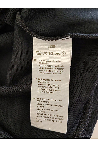Belinda Gold Černé dámské tričko s dlouhým rukávem oversize basic Velikost EU 36 | Belinda Gold | obrázek 7