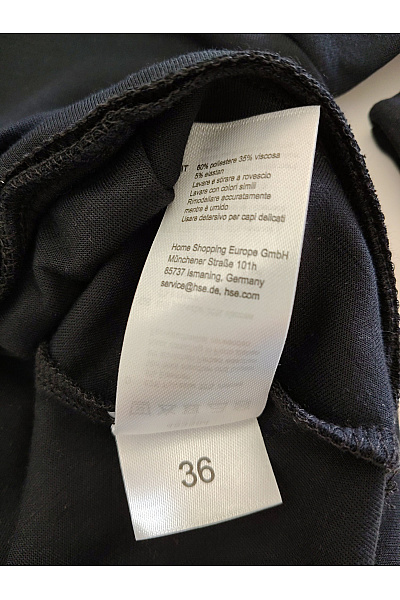 Belinda Gold Černé dámské tričko s dlouhým rukávem oversize basic Velikost EU 36 | Belinda Gold | obrázek 8