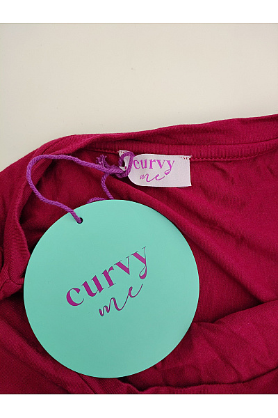 curvy me Červená halenka s 3/4 rukávem pro plnoštíhlé Velikost DE 44 | curvy me | obrázek 4