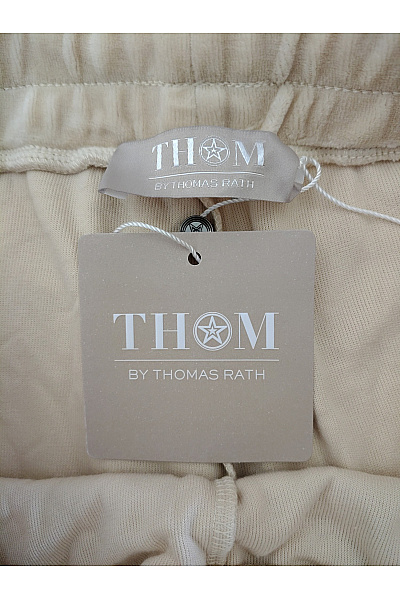 THOM By Thomas Rath Bavlněné béžové široké tepláky s kapsami Vel. DE 40 | THOM By Thomas Rath | obrázek 8