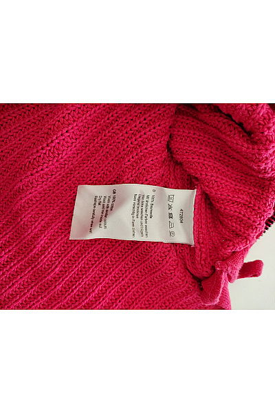 curvy me Dámský bavlněný pulovr do véčka růžový oversized Vel. IT 50 | curvy me | obrázek 7