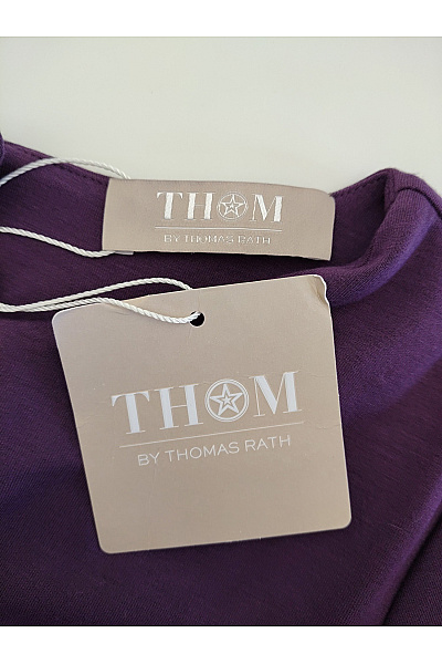 THOM By Thomas Rath Fialové pouzdrové šaty s páskem a dlouhým rukávem Vel. DE 40 | THOM By Thomas Rath | obrázek 10
