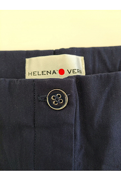 HELENA VERA Modré elegantní business kalhoty s vysokým pasem Vel. DE 19 | HELENA VERA | obrázek 5