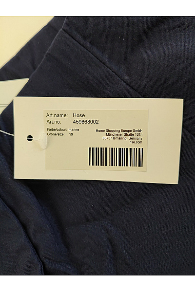 HELENA VERA Modré elegantní business kalhoty s vysokým pasem Vel. DE 19 | HELENA VERA | obrázek 7