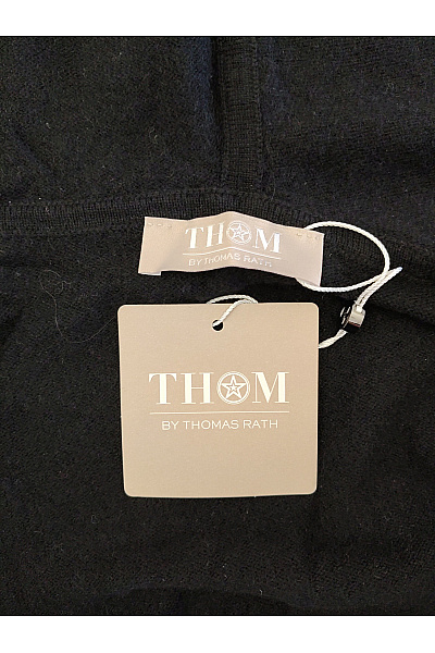 THOM By Thomas Rath Černý vlněný kardigan s kapucí dlouhý Vel. DE 40 | THOM By Thomas Rath | obrázek 7