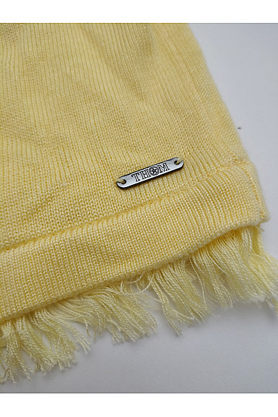 THOM By Thomas Rath Žlutý pletený pulovr s třásněmi oversized Velikost DE 44 | THOM By Thomas Rath | obrázek 3