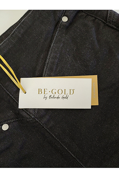 Belinda Gold Černé zvonové džíny s vysokým pasem Vel. DE 34 | Belinda Gold | obrázek 5