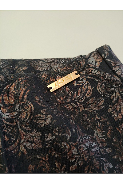 Alfredo Pauly Černé elegantní společenské kalhoty s květovaným vzorem Vel. M | Alfredo Pauly | obrázek 4