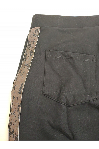 PFEFFINGER Černé elegantní kalhoty s lampasem Vel. DE 20 | PFEFFINGER | obrázek 7