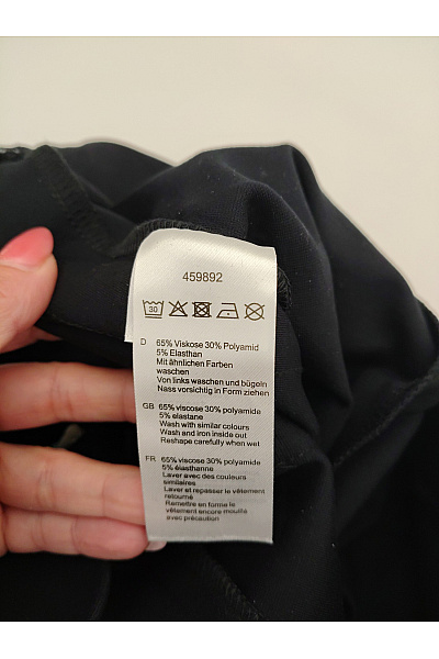 PFEFFINGER Černé elegantní kalhoty s lampasem Vel. DE 20 | PFEFFINGER | obrázek 8