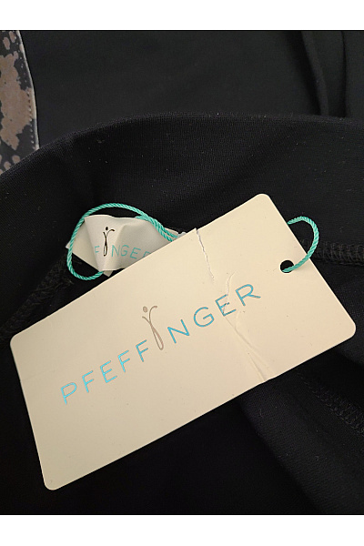 PFEFFINGER Černé elegantní kalhoty s lampasem Vel. DE 20 | PFEFFINGER | obrázek 9
