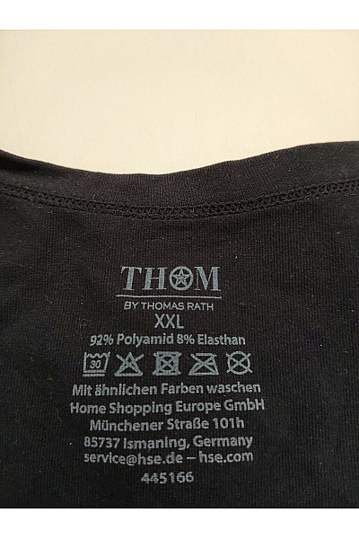 THOM By Thomas Rath Černé dámské basic tílko bez rukávů s kulatým výstřihem Velikost EU XXL | THOM By Thomas Rath | obrázek 8