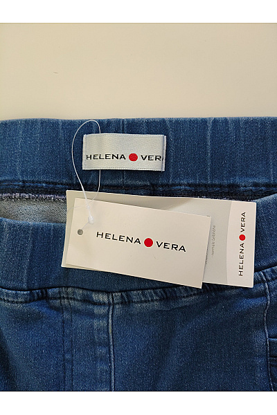 HELENA VERA Dámské bavlněné džínové bermudy s gumou v pase Vel. DE 23 | HELENA VERA | obrázek 8
