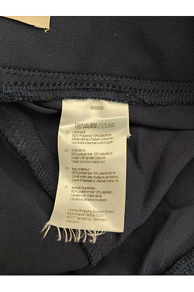 Černé široké kalhoty s vysokým pasem Vel. US 22 | Unimoda | obrázek 6