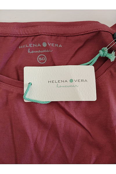 HELENA VERA Dámské růžové bavlněné pyžamové tričko oversized Vel. DE 50 | HELENA VERA | obrázek 5
