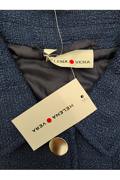 HELENA VERA Modré elegantní business sako se strukturou Vel. EU 50 | HELENA VERA | obrázek 3