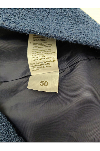 HELENA VERA Modré elegantní business sako se strukturou Vel. EU 50 | HELENA VERA | obrázek 8