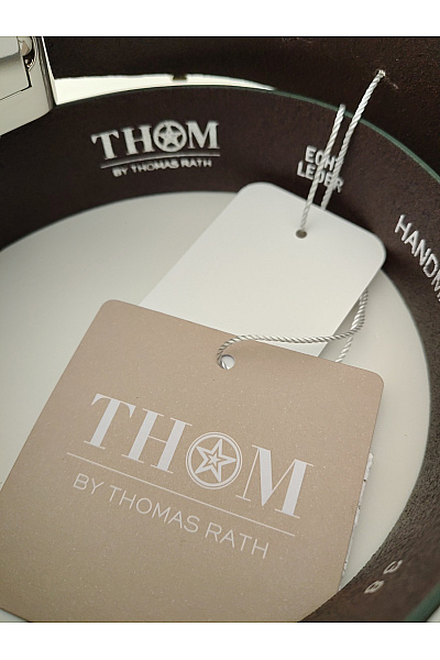 THOM By Thomas Rath Kožený pásek khaki smart casual Vel. DE 38 | THOM By Thomas Rath | obrázek 6