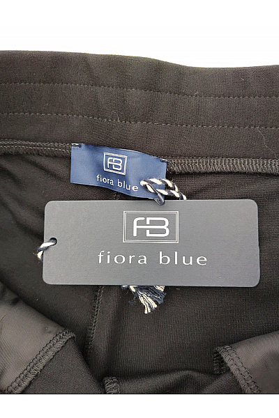 fiora blue Černé dámské volnočasové kalhoty s vysokým pasem a šňůrkou Velikost DE 38 | fiora blue | obrázek 6