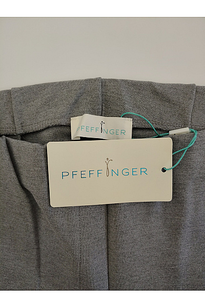 PFEFFINGER Šedé elegantní business kalhoty s kapsami a vysokým pasem Vel. DE 40 | PFEFFINGER | obrázek 5