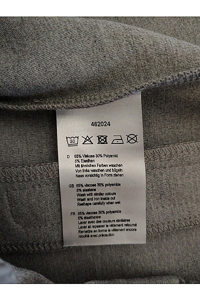 PFEFFINGER Šedé elegantní business kalhoty s kapsami a vysokým pasem Vel. DE 40 | PFEFFINGER | obrázek 7