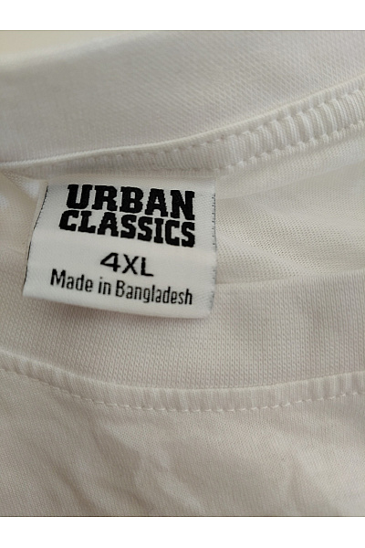 URBAN CLASSICS Bílé pánské bavlněné tričko s dlouhým rukávem basic Vel. EU 4XL | URBAN CLASSICS | obrázek 7