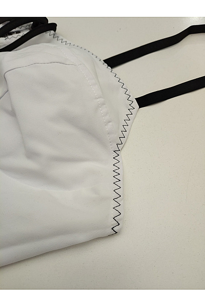 boohoo Bílé dámské tílko crop top s mašlí Velikost EU 44 | boohoo | obrázek 4
