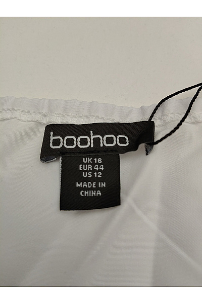 boohoo Bílé dámské tílko crop top s mašlí Velikost EU 44 | boohoo | obrázek 9