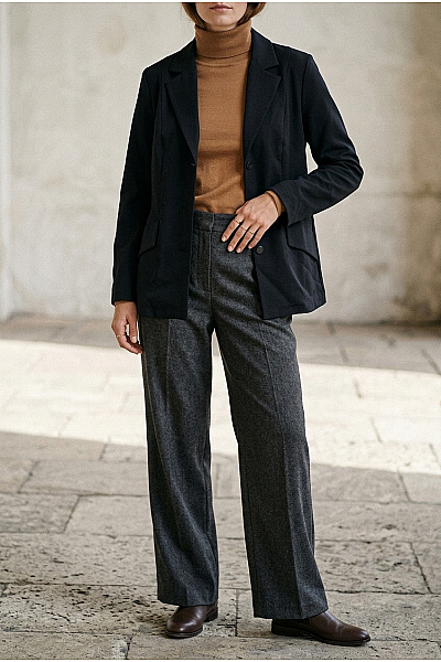 PFEFFINGER Černé Dámské Blejzr Jednořadé Elegantní Business Vel. DE 42