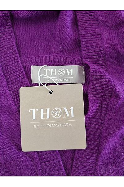 THOM By Thomas Rath Fialový kašmírový pulovr s kapucí Velikost DE 36 | THOM By Thomas Rath | obrázek 6