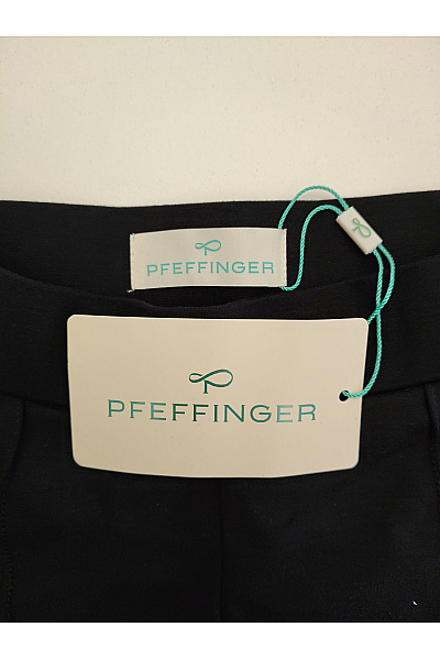 PFEFFINGER Černé elegantní společenské kalhoty s vysokým pasem a puky Velikost DE 36 | PFEFFINGER | obrázek 7