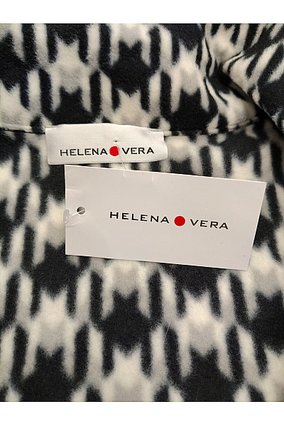HELENA VERA Černobílá mikina s dlouhým rukávem se stojáčkem Velikost DE 46 | HELENA VERA | obrázek 6