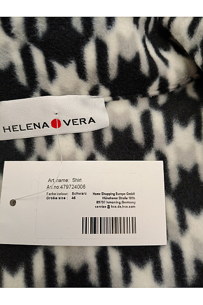 HELENA VERA Černobílá mikina s dlouhým rukávem se stojáčkem Velikost DE 46 | HELENA VERA | obrázek 7