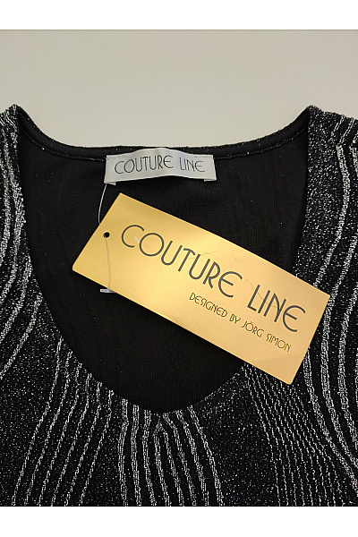 COUTURE LINE Černobílá halenka s dlouhým rukávem a uzlem Velikost DE 42 | COUTURE LINE | obrázek 7