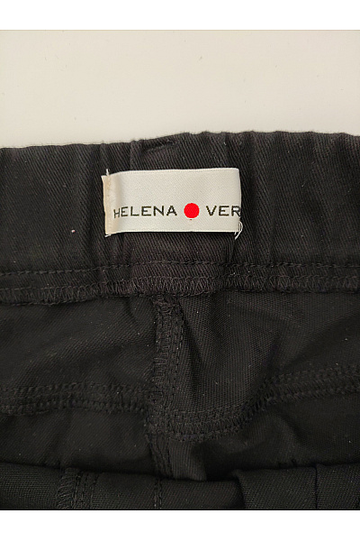 HELENA VERA Dámské bavlněné černé kalhoty s vysokým pasem a puky Vel. 20/21 | HELENA VERA | obrázek 5