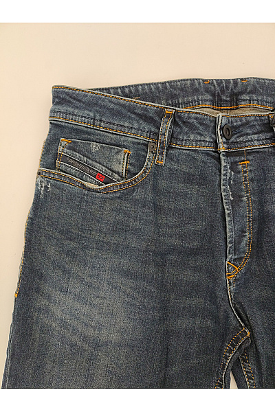 DIESEL Pánské modré bavlněné džíny slim fit seprané Vel. 32 | DIESEL | obrázek 5