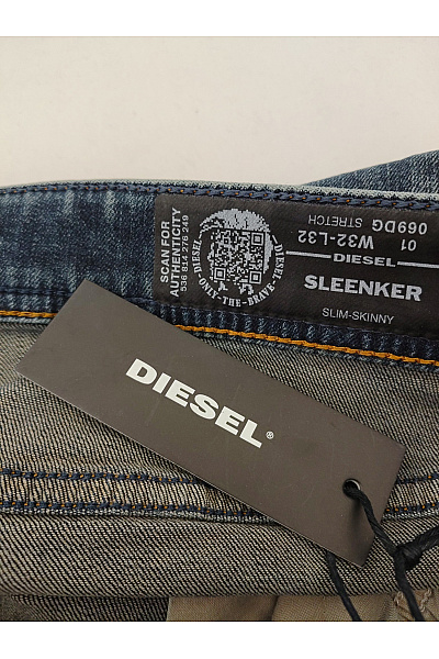 DIESEL Pánské modré bavlněné džíny slim fit seprané Vel. 32 | DIESEL | obrázek 7