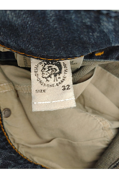 DIESEL Pánské modré bavlněné džíny slim fit seprané Vel. 32 | DIESEL | obrázek 8