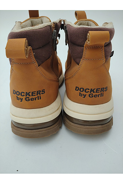 DOCKERS Pánské hnědé kotníkové zimní zateplené šněrovací boty s kožíškem Vel. EU 47 | DOCKERS | obrázek 6
