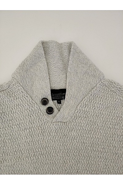 Next Pánský béžový pletený pulovr s límcem a knoflíky Vel. XL | Next | obrázek 4