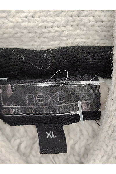 Next Pánský béžový pletený pulovr s límcem a knoflíky Vel. XL | Next | obrázek 6