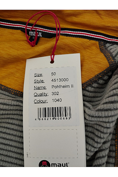 MAUL SPORTS Pánská sportovní mikina na zip se stojáčkem šedá | MAUL SPORTS | obrázek 6