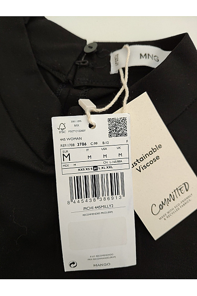 MANGO Černé mini šaty bez rukávů se stojáčkem a kapsami Vel. EU M | MANGO | obrázek 9