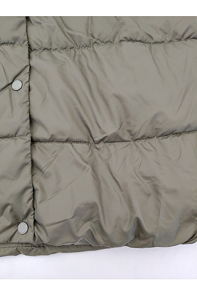 GERRY WEBER Dámská khaki prošívaná dlouhá zimní bunda s kapucí Velikost DE 36 | GERRY WEBER | obrázek 3